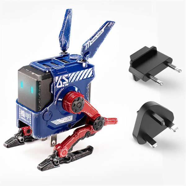 GravaStar Alpha65 Mavi Özel Seri Robot Figürlü 65W Hızlı Şarj Adaptörü - Görsel 4