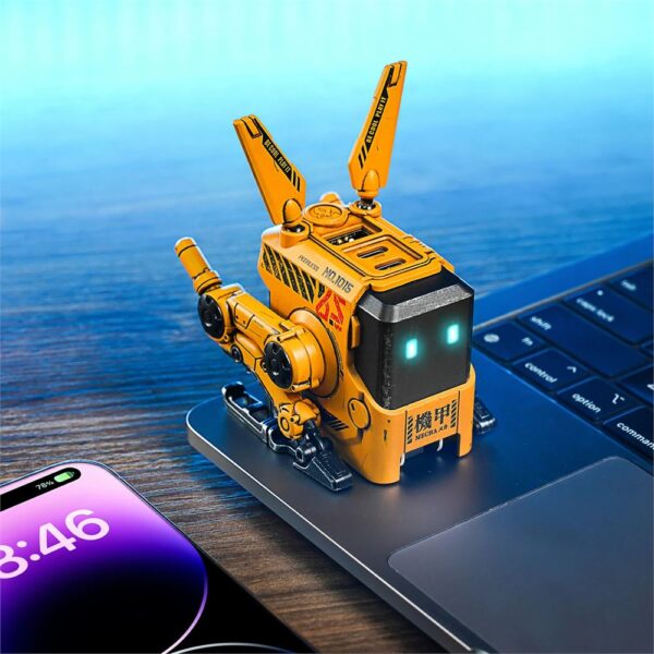GravaStar Alpha65 Sarı Özel Seri Robot Figürlü 65W Hızlı Şarj Adaptörü - Görsel 8