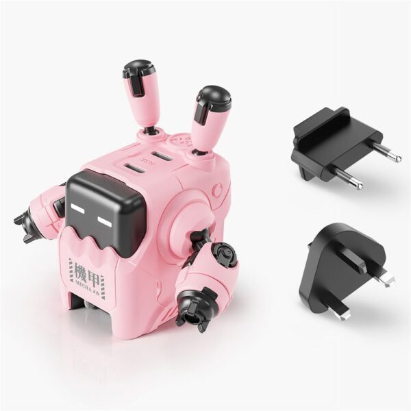 GravaStar Delta35 Pembe Robot Figürlü 35W Hızlı Şarj Adaptörü - Görsel 4