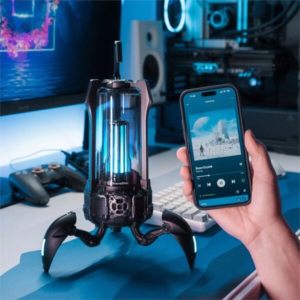 GravaStar Süpernova Siyah Led Işıklı 25W Bluetooth Hoparlör - Görsel 7