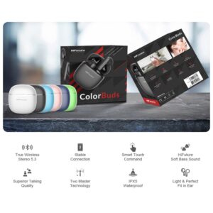 HiFuture ColorBuds Siyah TWS IPX5 Bluetooth 5.3 Kablosuz Kulaklık - Görsel 5