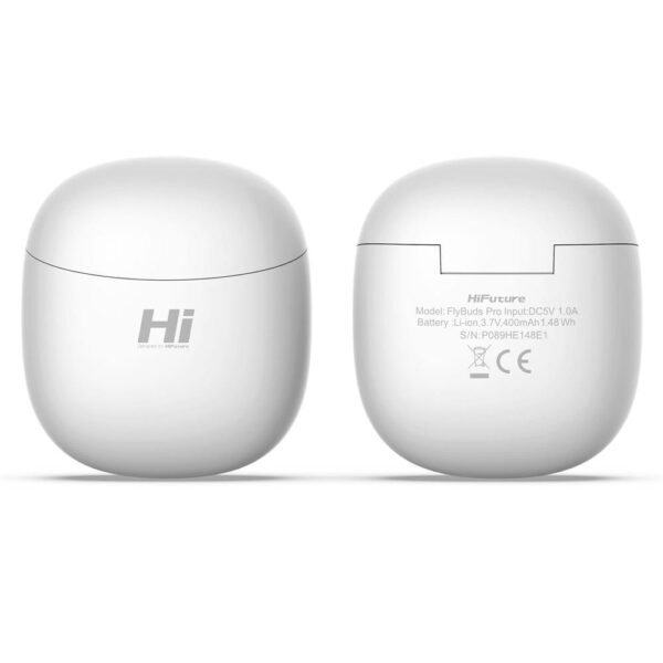 HiFuture FlyBuds Pro Pasif Gürültü Önleyici 4 Mikrofonlu Beyaz TWS IPX5 Bluetooth 5.3 Kablosuz Kulaklık - Görsel 7