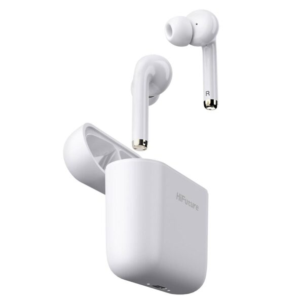 HiFuture SmartPods2 Hi-Res Stereo Pasif Gürültü Önleyici 4 Mikrofonlu Beyaz TWS IPX5 Bluetooth 5.3 Kablosuz Kulaklık - Görsel 3