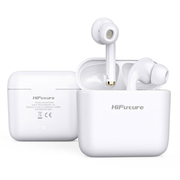 HiFuture SmartPods2 Hi-Res Stereo Pasif Gürültü Önleyici 4 Mikrofonlu Beyaz TWS IPX5 Bluetooth 5.3 Kablosuz Kulaklık - Görsel 4