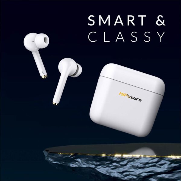 HiFuture SmartPods2 Hi-Res Stereo Pasif Gürültü Önleyici 4 Mikrofonlu Beyaz TWS IPX5 Bluetooth 5.3 Kablosuz Kulaklık - Görsel 7