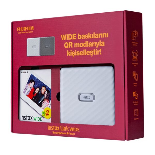 Instax Link Wide Beyaz Akıllı Telefon Yazıcısı Bundle Box - Görsel 3