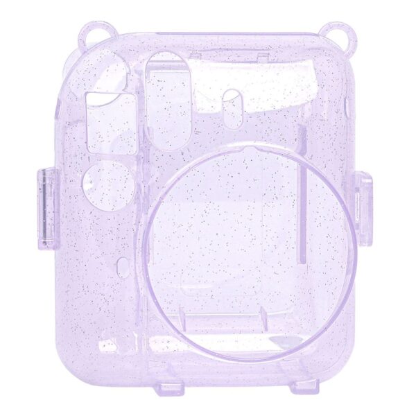 Instax Mini 12 Makine Uyumlu Lila Simli Pleksi Kılıf