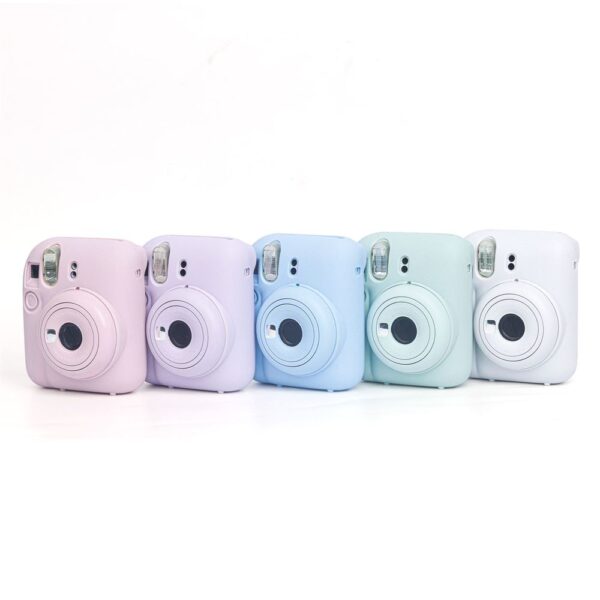 Instax Mini 12 Makine Uyumlu Mavi Koruyucu Silikon Kılıf - Görsel 5