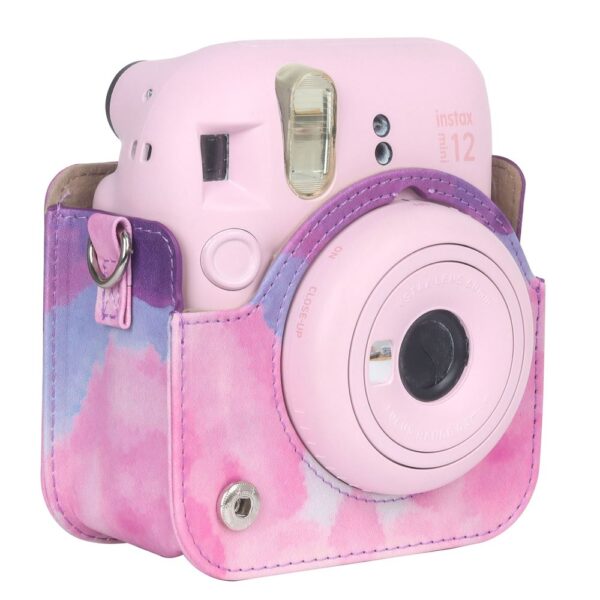 Instax Mini 12 Makine Uyumlu Renkli Deri Kılıf - Görsel 4