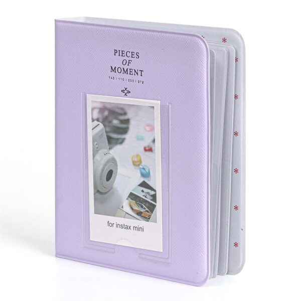Instax Mini Film Uyumlu 64'lü Lila PVC Albüm - Görsel 3