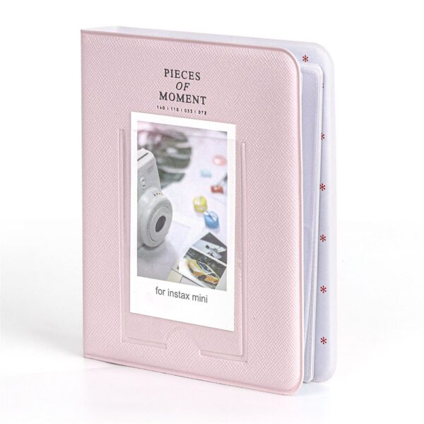 Instax Mini Film Uyumlu 64'lü Pembe PVC Albüm - Görsel 3