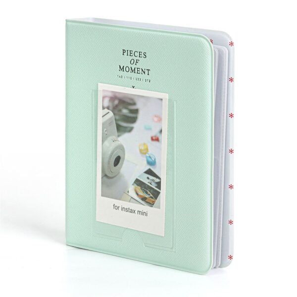 Instax Mini Film Uyumlu 64'lü Yeşil PVC Albüm - Görsel 4