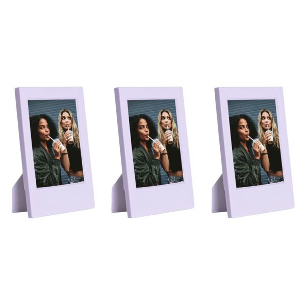 Instax Mini Film Uyumlu Lila 3'lü Klasik Fotoğraf Çerçeve Seti