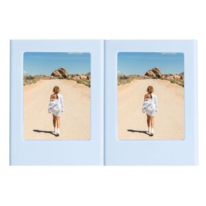 Instax Mini Film Uyumlu Mavi 2'li Mıknatıslı Fotoğraf Çerçeve Seti