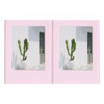 Instax Mini Film Uyumlu Pembe 2'li Mıknatıslı Fotoğraf Çerçeve Seti