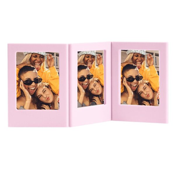 Instax Mini Film Uyumlu Pembe 3'lü Mıknatıslı Fotoğraf Çerçeve Seti