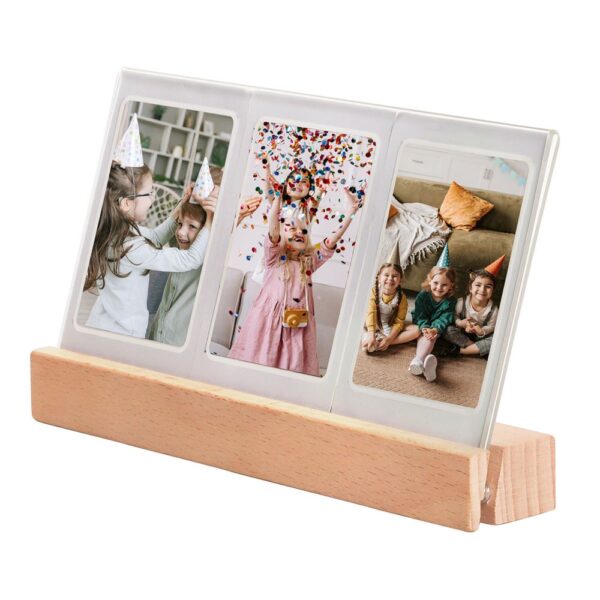 Instax Mini Led Işıklı 3'lü Ahşap Fotoğraf Çerçevesi - Görsel 2