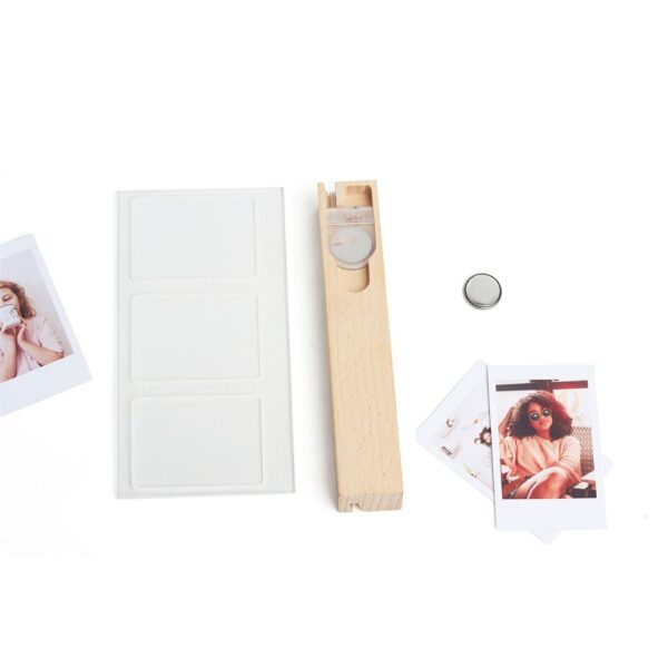 Instax Mini Led Işıklı 3'lü Ahşap Fotoğraf Çerçevesi - Görsel 4