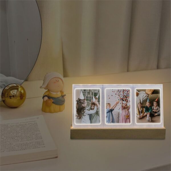 Instax Mini Led Işıklı 3'lü Ahşap Fotoğraf Çerçevesi - Görsel 6