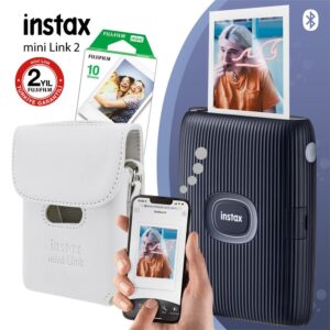 Instax Mini Link 2 Uzay Mavisi Akıllı Telefon Yazıcısı ve Çantalı Hediye Seti 3