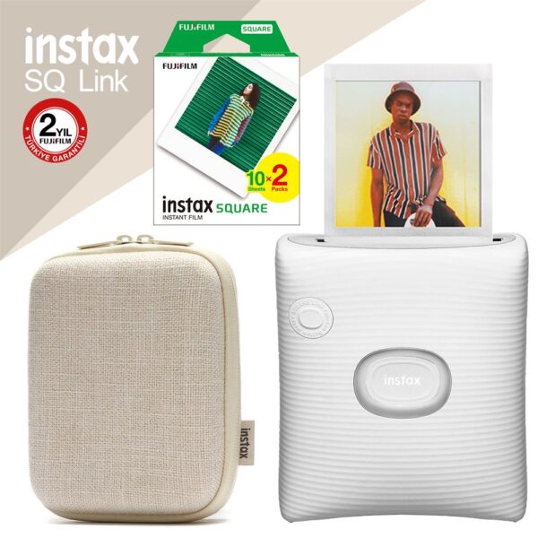Instax SQ Link Beyaz Ex D Akıllı Telefon Yazıcısı ve Hediye Seti 4