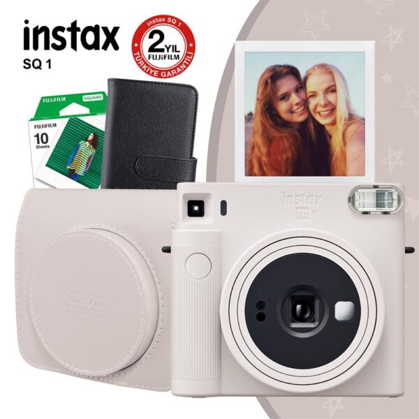 Instax SQ1 Beyaz Fotoğraf Makinesi ve Hediye Seti 2