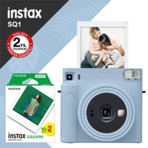 Instax SQ1 Buz Mavi Fotoğraf Makinesi ve 20li Kare Film
