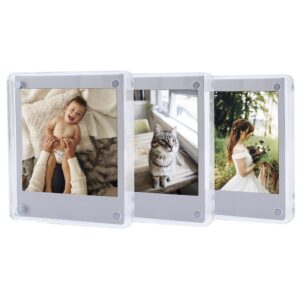 Instax Square Kare Film Uyumlu Mıknatıslı Pleksi Resim Çerçevesi 3 Adet