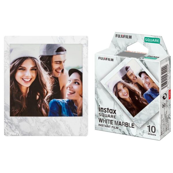 Instax Square WhiteMarble 10'lu Kare Özel Film - Görsel 4