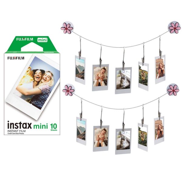 Instax Tüm Mini Makineler ile Uyumlu 10'lu Film ve 10'lu Resim Askısı