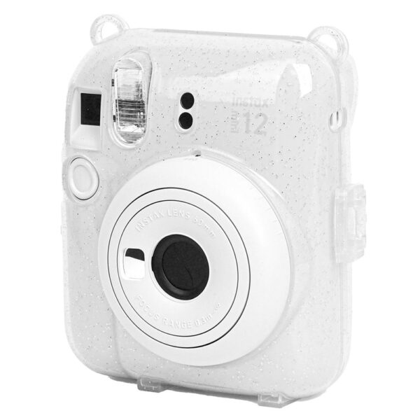 Instax mini 12 Beyaz Fotoğraf Makinesi-10'lu Film-Kıskaçlı Resim Standı ve Simli Pleksi Kılıf Seti - Görsel 2