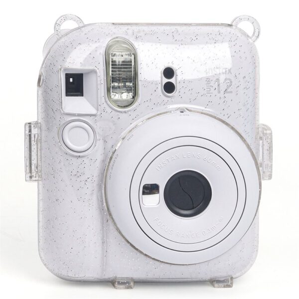 Instax mini 12 Beyaz Fotoğraf Makinesi-20'li Film-Kıskaçlı Resim Standı ve Simli Pleksi Kılıf Seti - Görsel 4