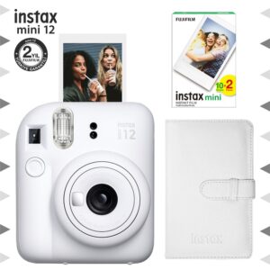 Instax mini 12 Beyaz Fotoğraf Makinesi-20'li Film ve Laporta Albüm Seti