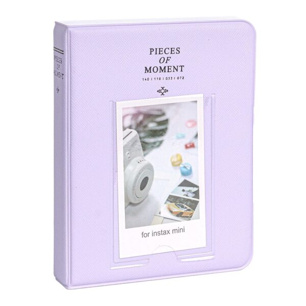 Instax mini 12 Lila Fotoğraf Makinesi-10'lu Film-Kıskaçlı Stand-PVC Albüm ve Simli Pleksi Kılıf Seti - Görsel 4