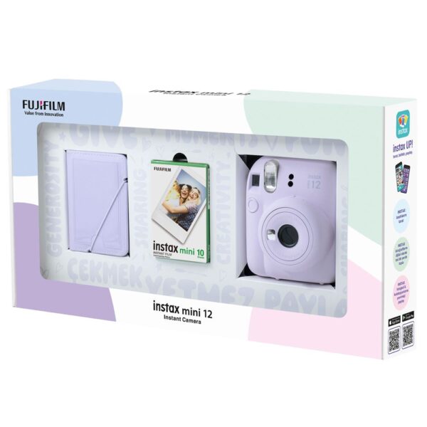 Instax mini 12 Lila Fotoğraf Makinesi 10'lu Film ve 28'li Mini Albüm Bundle Box - Görsel 2