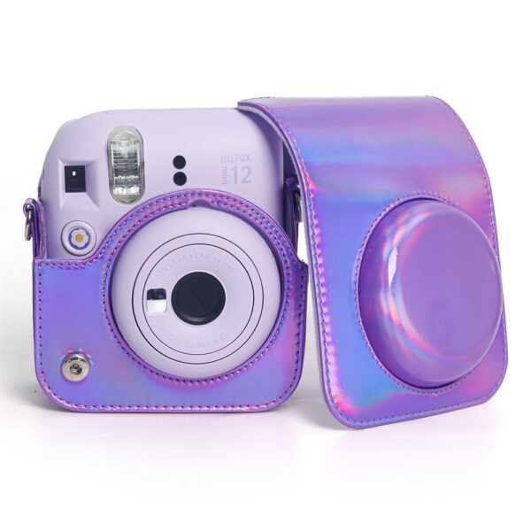 Instax mini 12 Lila Fotoğraf Makinesi-10'lu Film ve Parlak Kılıf Seti - Görsel 2