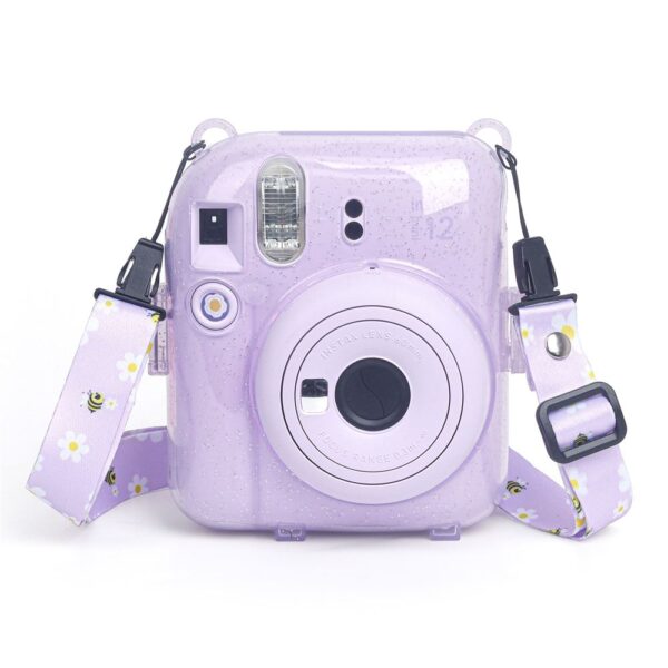 Instax mini 12 Lila Fotoğraf Makinesi-20'li Film-Kıskaçlı Resim Standı ve Simli Pleksi Kılıf Seti - Görsel 2