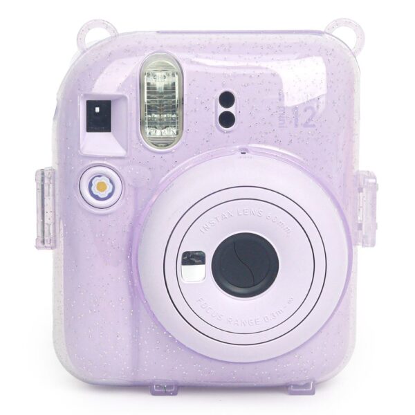 Instax mini 12 Lila Fotoğraf Makinesi-20'li Film-Kıskaçlı Resim Standı ve Simli Pleksi Kılıf Seti - Görsel 3