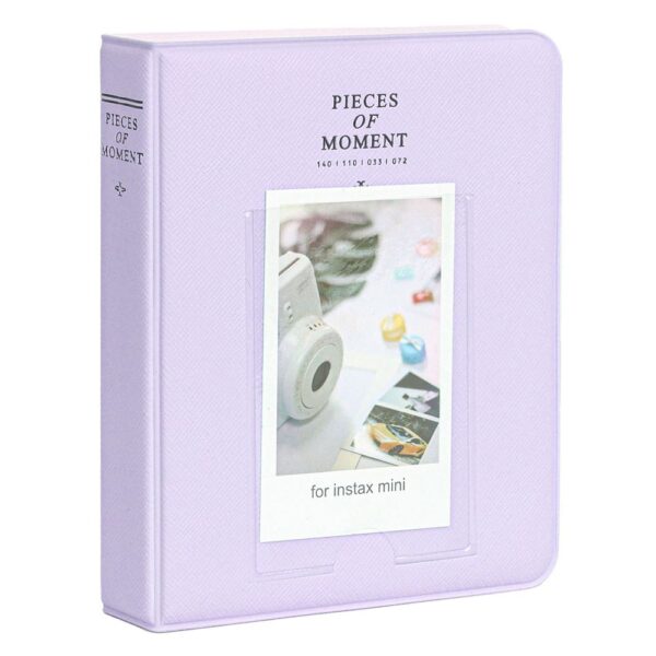 Instax mini 12 Lila Fotoğraf Makinesi-20'li Film-Kıskaçlı Stand-PVC Albüm ve Simli Pleksi Kılıf Seti - Görsel 6