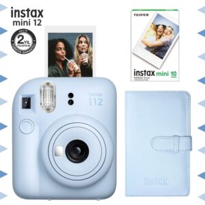 Instax mini 12 Mavi Fotoğraf Makinesi-10'lu Film ve Laporta Albüm Seti