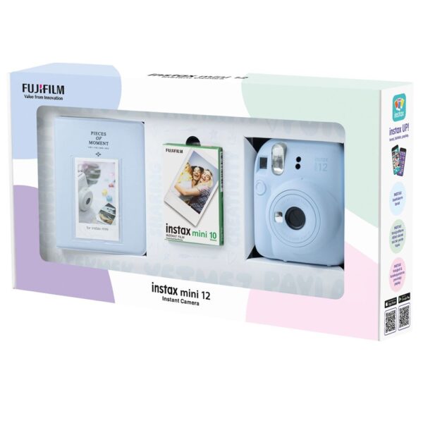 Instax mini 12 Mavi Fotoğraf Makinesi 10'lu Film ve PVC Albüm Bundle Box - Görsel 2
