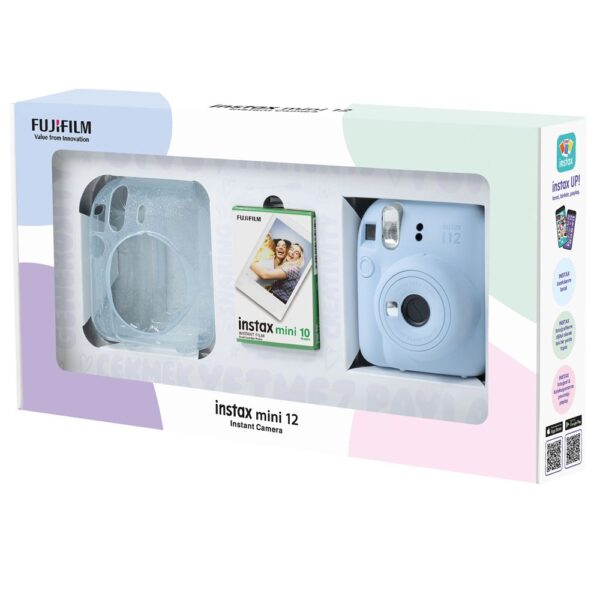 Instax mini 12 Mavi Fotoğraf Makinesi 10'lu Film ve Pleksi Kılıf Bundle Box - Görsel 2