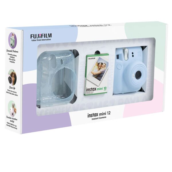 Instax mini 12 Mavi Fotoğraf Makinesi 10'lu Film ve Pleksi Kılıf Bundle Box - Görsel 3