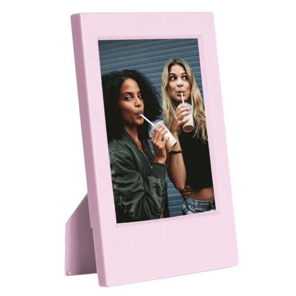 Instax mini 12 Pembe Fotoğraf Makinesi-10'lu Film-Çerçeve ve Deri Kılıf Seti - Görsel 5