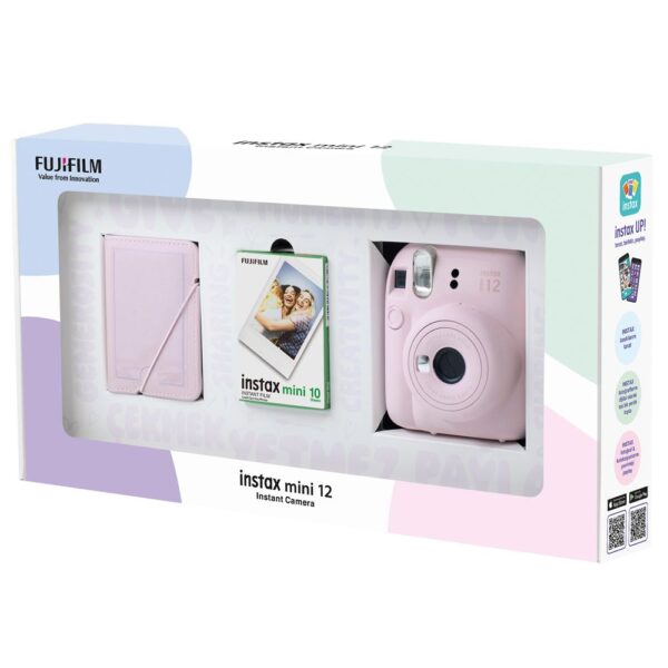 Instax mini 12 Pembe Fotoğraf Makinesi 10'lu Film ve 28'li Mini Albüm Bundle Box - Görsel 3