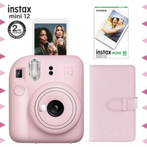 Instax mini 12 Pembe Fotoğraf Makinesi-10'lu Film ve Laporta Albüm Seti