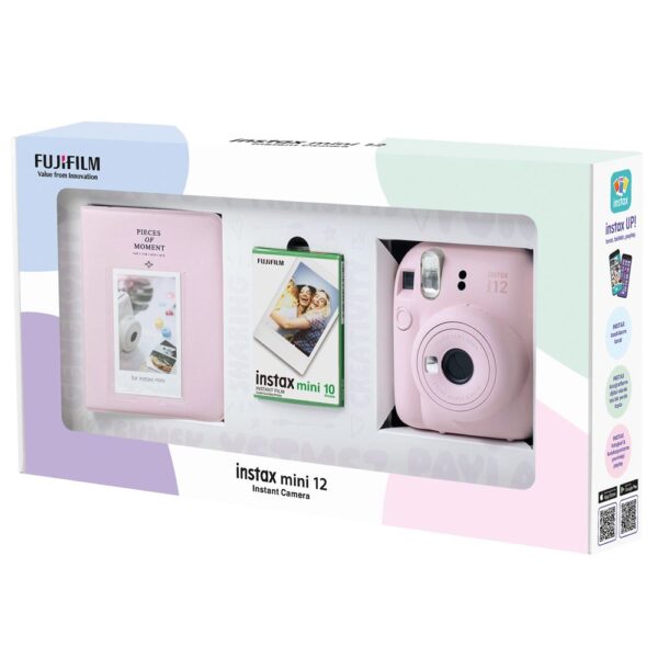 Instax mini 12 Pembe Fotoğraf Makinesi 10'lu Film ve PVC Albüm Bundle Box - Görsel 3