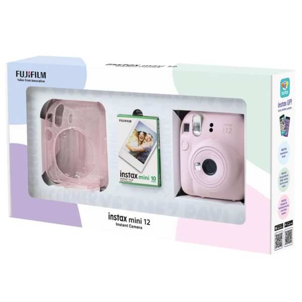 Instax mini 12 Pembe Fotoğraf Makinesi 10'lu Film ve Pleksi Kılıf Bundle Box - Görsel 3