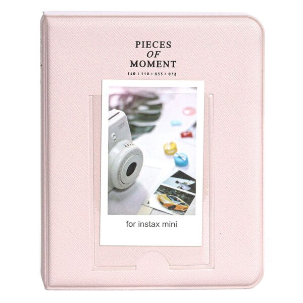 Instax mini 12 Pembe Fotoğraf Makinesi-20'li Film-Kıskaçlı Stand-PVC Albüm ve Simli Pleksi Kılıf Seti - Görsel 3
