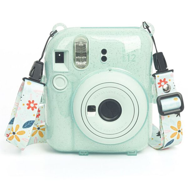 Instax mini 12 Yeşil Fotoğraf Makinesi-10'lu Film-Kıskaçlı Stand-PVC Albüm ve Simli Pleksi Kılıf Seti - Görsel 4